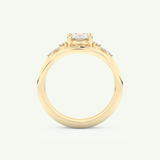 1.18 CT Oval Cut Cluster Lab Grown Diamond Bridal Set 5