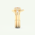 1.18 CT Oval Cut Cluster Lab Grown Diamond Bridal Set 6