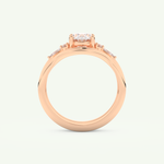 1.18 CT Oval Cut Cluster Lab Grown Diamond Bridal Set 11