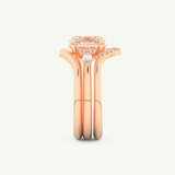 1.18 CT Oval Cut Cluster Lab Grown Diamond Bridal Set 12