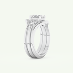 1.18 CT Oval Cut Cluster Lab Grown Diamond Bridal Set 16