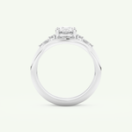 1.18 CT Oval Cut Cluster Lab Grown Diamond Bridal Set 17