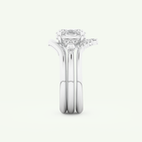 1.18 CT Oval Cut Cluster Lab Grown Diamond Bridal Set 18