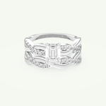 1.02 CT Emerald Cut Pave & Twisted Shank Lab Grown Diamond Bridal Set 13