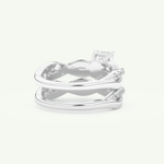 1.02 CT Emerald Cut Pave & Twisted Shank Lab Grown Diamond Bridal Set 15