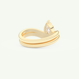 0.65 CT Pear Cut Solitaire Lab Grown Diamond Bridal Set 3