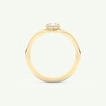 0.65 CT Pear Cut Solitaire Lab Grown Diamond Bridal Set 5