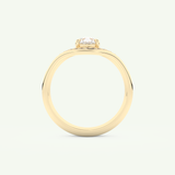 0.65 CT Pear Cut Solitaire Lab Grown Diamond Bridal Set 5