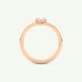 0.65 CT Pear Cut Solitaire Lab Grown Diamond Bridal Set 11