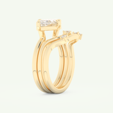 2.24 CT East West Marquise Cut Solitaire Lab Grown Diamond Bridal Set 4