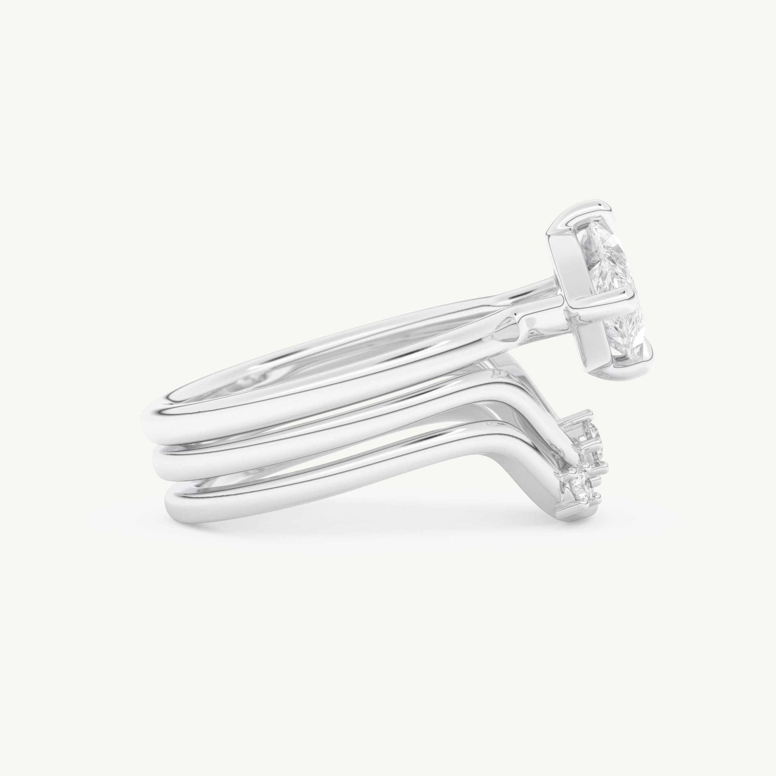 2.24 CT East West Marquise Cut Solitaire Lab Grown Diamond Bridal Set 14