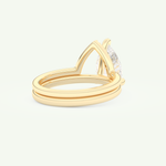 1.99 CT Pear Cut Solitaire Lab Grown Diamond Bridal Set 3