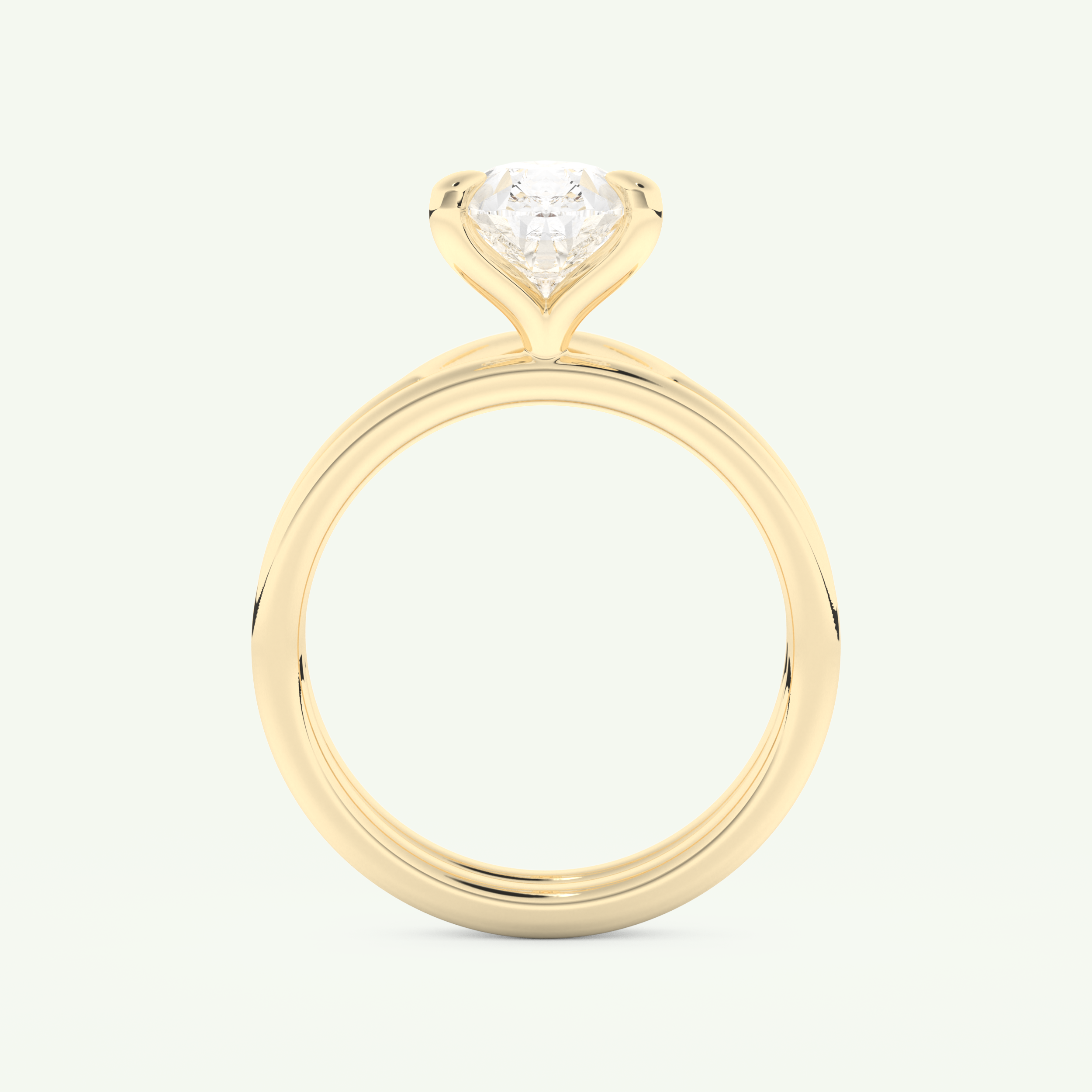1.99 CT Pear Cut Solitaire Lab Grown Diamond Bridal Set 5