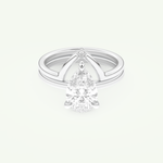 1.99 CT Pear Cut Solitaire Lab Grown Diamond Bridal Set 13
