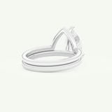 1.99 CT Pear Cut Solitaire Lab Grown Diamond Bridal Set 15
