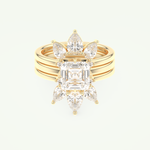 1.78 CT Emerald Cut Solitaire Lab Grown Diamond Bridal Set 1