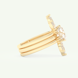 1.78 CT Emerald Cut Solitaire Lab Grown Diamond Bridal Set 2
