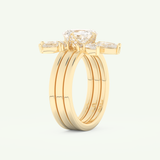 1.78 CT Emerald Cut Solitaire Lab Grown Diamond Bridal Set 4