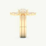 1.78 CT Emerald Cut Solitaire Lab Grown Diamond Bridal Set 6