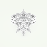 1.78 CT Emerald Cut Solitaire Lab Grown Diamond Bridal Set 13