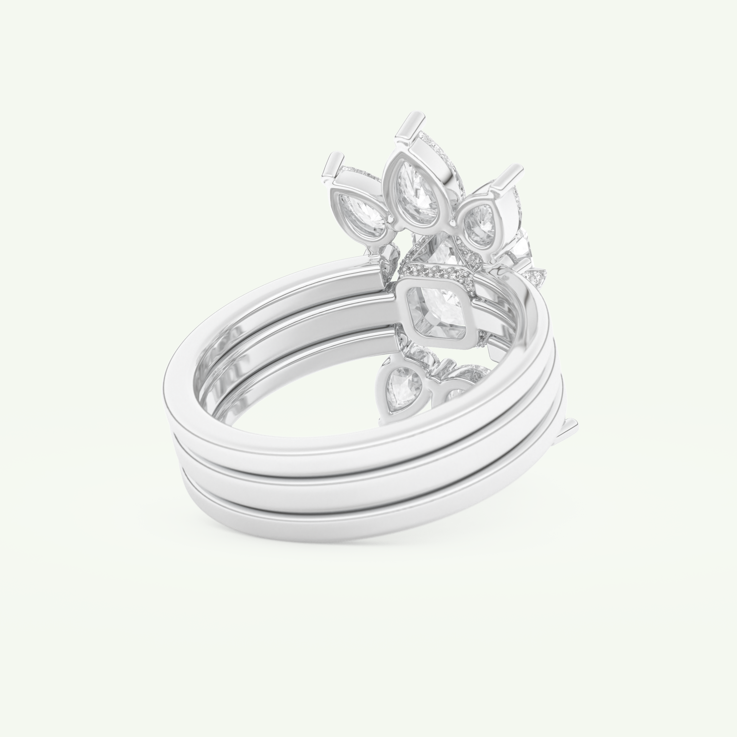 1.78 CT Emerald Cut Solitaire Lab Grown Diamond Bridal Set 15
