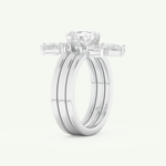 1.78 CT Emerald Cut Solitaire Lab Grown Diamond Bridal Set 16