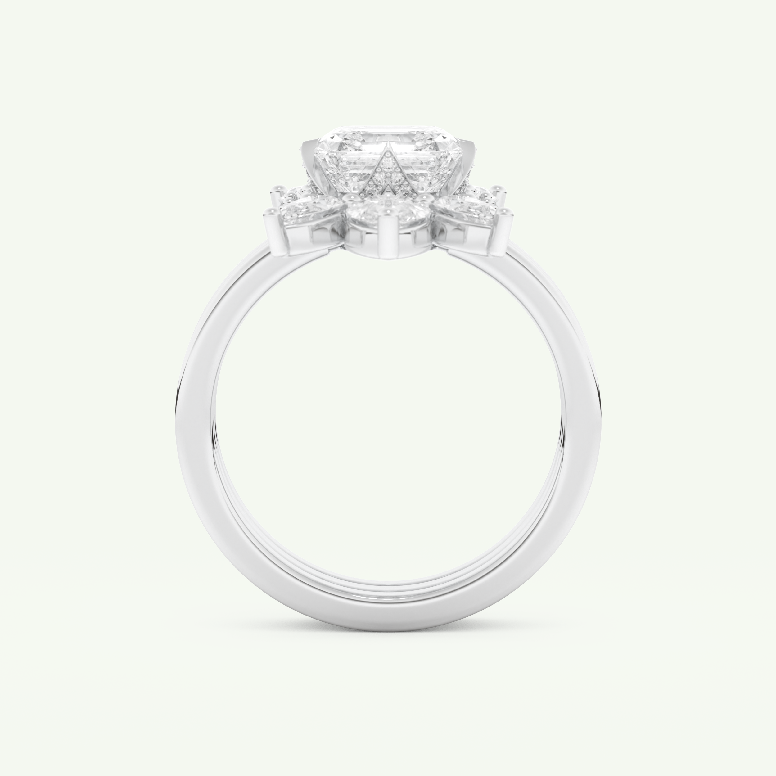 1.78 CT Emerald Cut Solitaire Lab Grown Diamond Bridal Set 17
