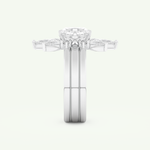 1.78 CT Emerald Cut Solitaire Lab Grown Diamond Bridal Set 18