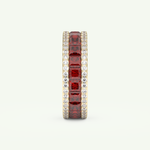 4.52 TCW Princess & Round Shaped January-Garnet Birthstone Wedding Band 6