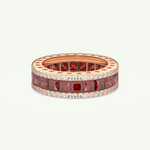 4.52 TCW Princess & Round Shaped January-Garnet Birthstone Wedding Band 9
