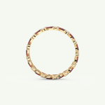 1.93 TCW Round and Marquise Shaped January-Garnet Birthstone Wedding Band 5