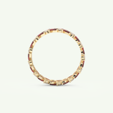 1.93 TCW Round and Marquise Shaped January-Garnet Birthstone Wedding Band 5