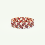 1.93 TCW Round and Marquise Shaped January-Garnet Birthstone Wedding Band 7