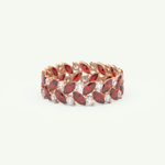 1.93 TCW Round and Marquise Shaped January-Garnet Birthstone Wedding Band 9