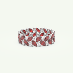 1.93 TCW Round and Marquise Shaped January-Garnet Birthstone Wedding Band 13