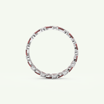 1.93 TCW Round and Marquise Shaped January-Garnet Birthstone Wedding Band 17
