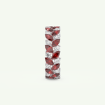 1.93 TCW Round and Marquise Shaped January-Garnet Birthstone Wedding Band 18