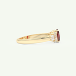 0.17 CT Oval Cut January-Garnet Birthstone Engagement Ring 2