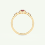0.17 CT Oval Cut January-Garnet Birthstone Engagement Ring 5