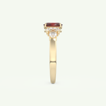 0.17 CT Oval Cut January-Garnet Birthstone Engagement Ring 6