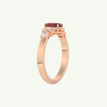 0.17 CT Oval Cut January-Garnet Birthstone Engagement Ring 10