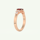 0.17 CT Oval Cut January-Garnet Birthstone Engagement Ring 10