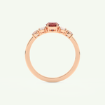 0.17 CT Oval Cut January-Garnet Birthstone Engagement Ring 11