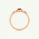 0.17 CT Oval Cut January-Garnet Birthstone Engagement Ring 11
