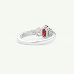 0.17 CT Oval Cut January-Garnet Birthstone Engagement Ring 15