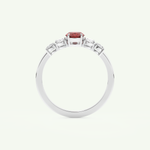 0.17 CT Oval Cut January-Garnet Birthstone Engagement Ring 17