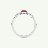 0.17 CT Oval Cut January-Garnet Birthstone Engagement Ring 17