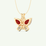 3.21 TCW Pear & Round January-Garnet Birthstone Necklace 4