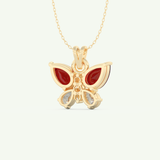 3.21 TCW Pear & Round January-Garnet Birthstone Necklace 4