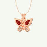 3.21 TCW Pear & Round January-Garnet Birthstone Necklace 9